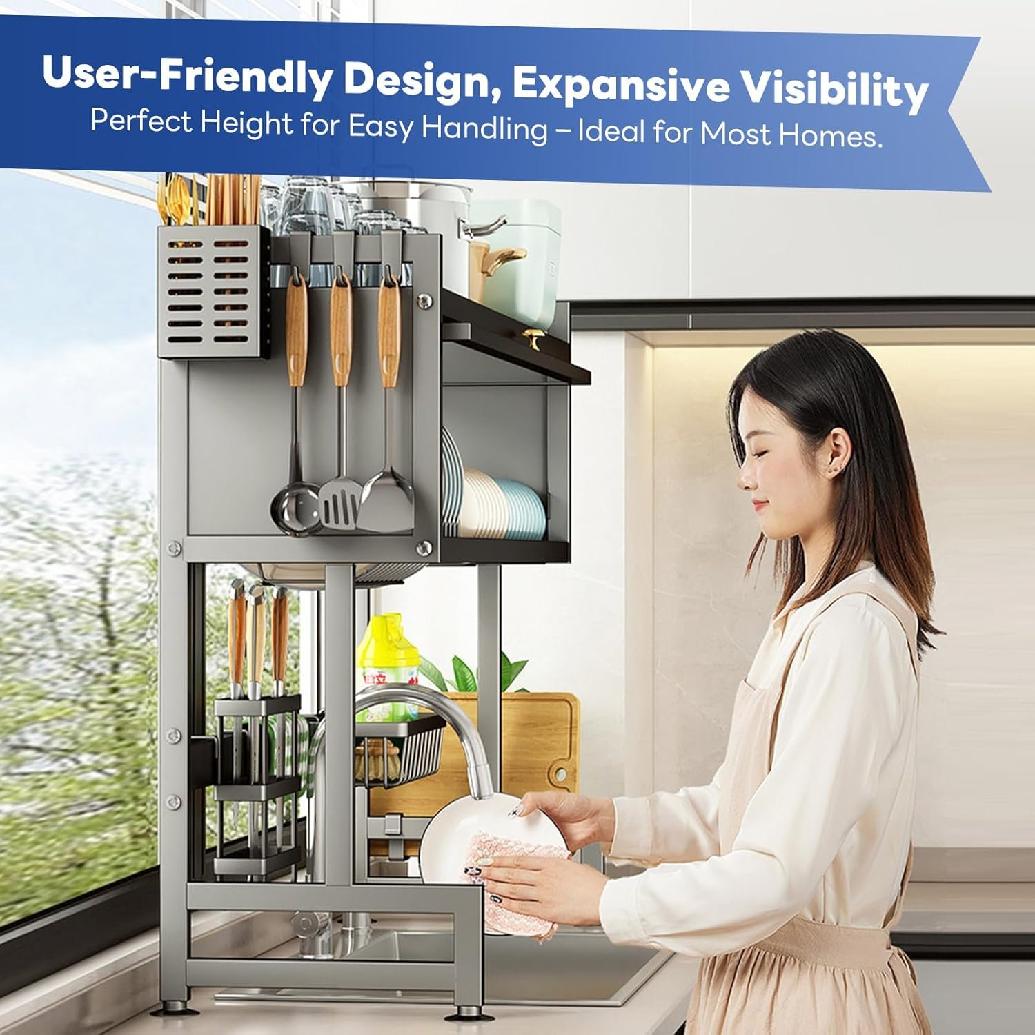 Dish Rack with Items